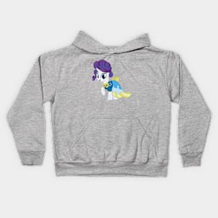 Fancy Rarity in blue dress Kids Hoodie